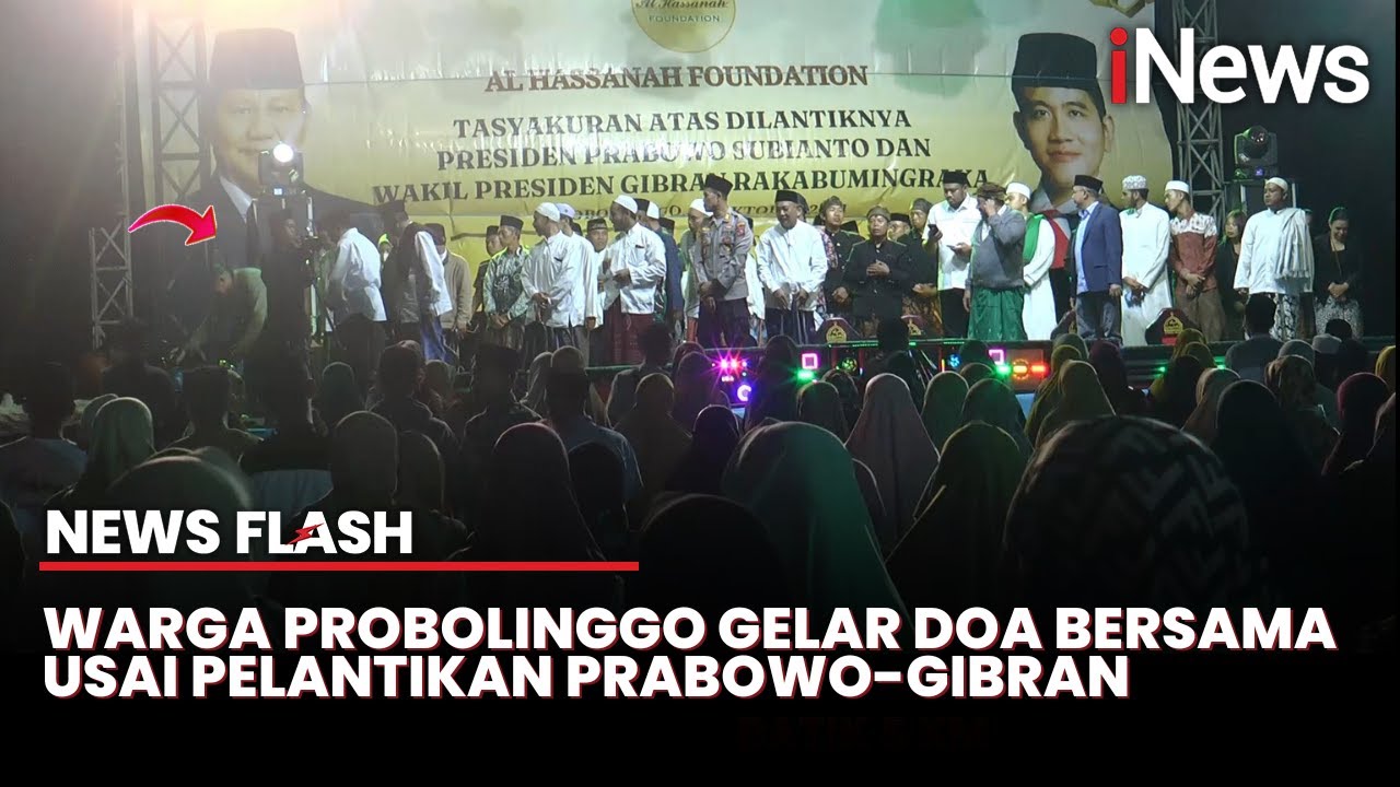 Meriahnya Tasyakuran Pelantikan Prabowo-Gibran di Probolinggo, Makan Gratis dan Doa Bersama