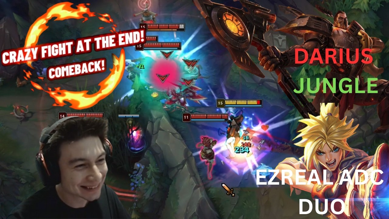 DARIUS JUNGLE X EZREAL ADC DUO IN EMERALD - FULL GAMEPLAY ! CRAZY GAME!