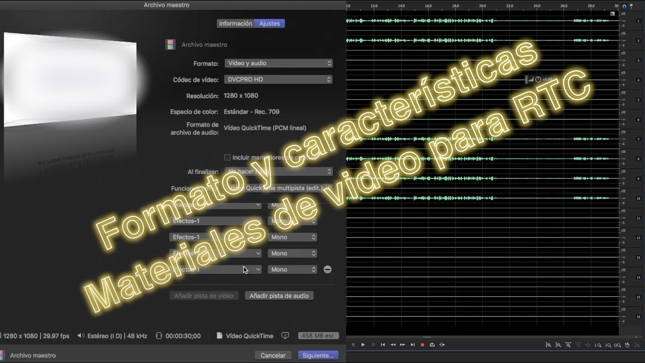 Características de video - DGRTC
