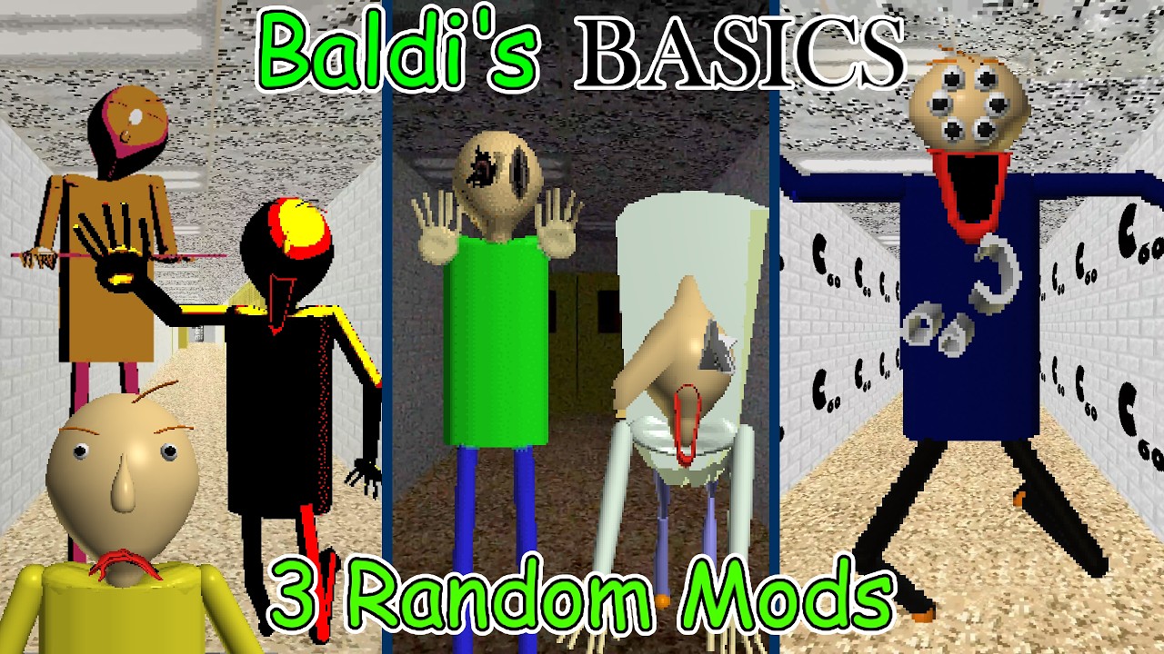 Baldi's Basics &ndash; 3 случайных мода // Noldi's School, Baldi Alone, BUCKMINSTERFULLERENE