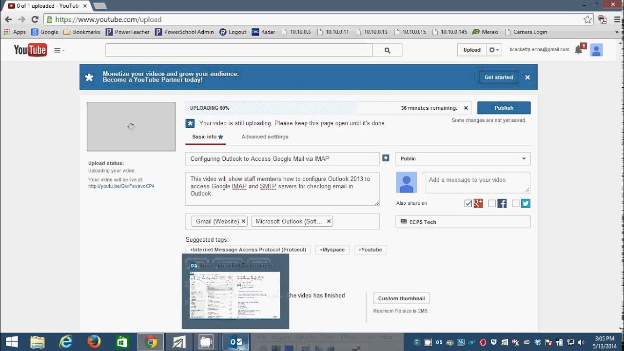 Transferring Email Folders from Outlook to Google Mail