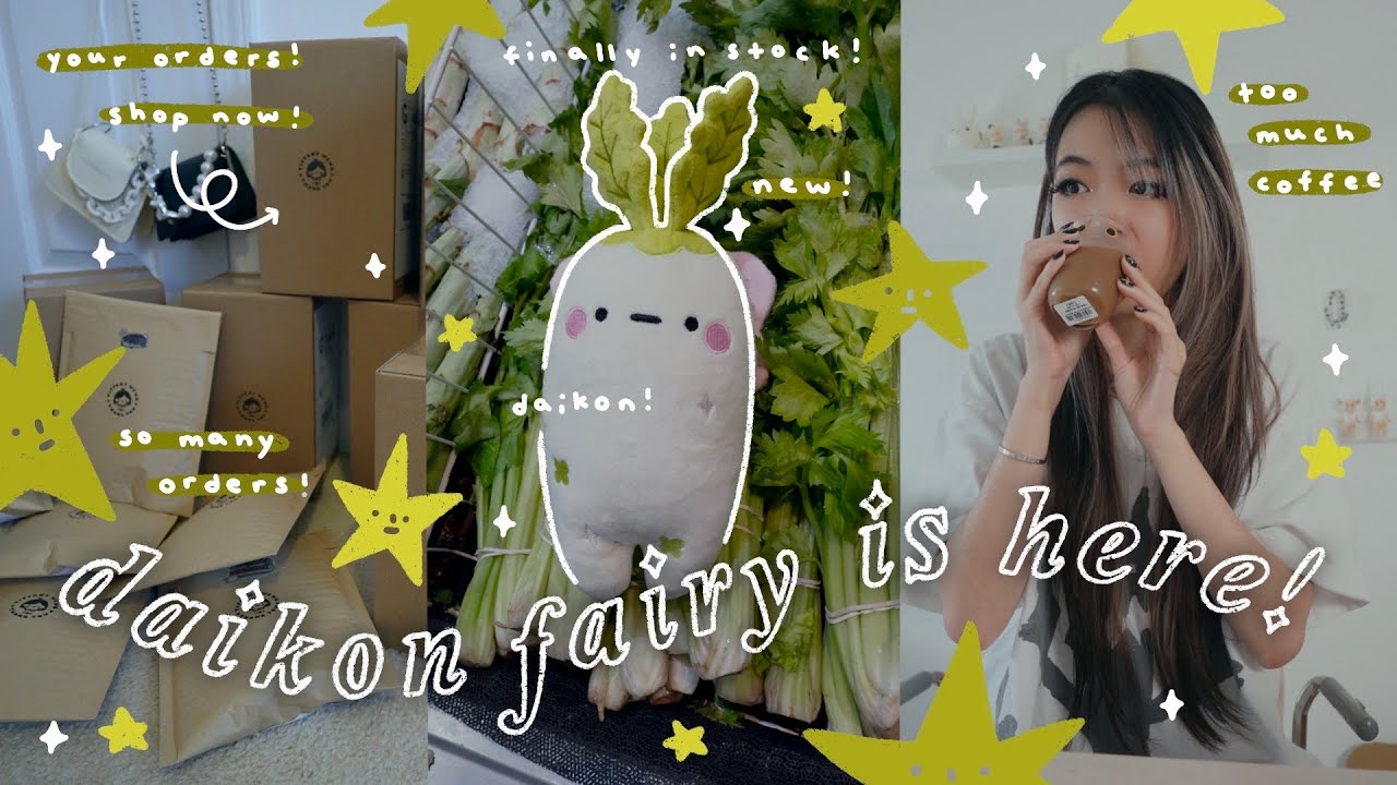 MY PLUSHIES ARE HERE 🥬 Daikon Fairy UNBOXING and Packing! + RISD Craft Announcement | Tiffany Weng