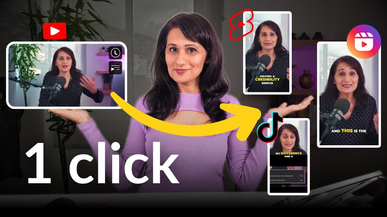 Easily Repurpose YouTube Videos into Shorts/Reels/TikToks (free n fast!)