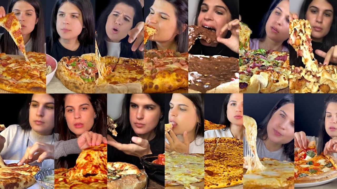 ASMeRi EATS EATING PIZZA MUKBANG COMPILATION
