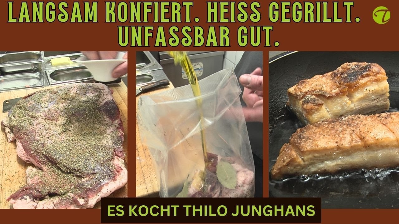 4,5 kg Bentheimer Schweinebauch: So wird die Kruste PERFEKT! (Konfiert) #food #recipes  #cooking