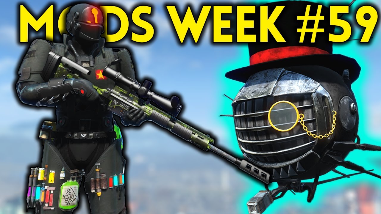 Fallout 4 TOP 5 MODS (PC, XBOX & PS4) Week #59 - BIOSHOCK, STEALTH SUIT, GARAND, 870, MEGA NUKES