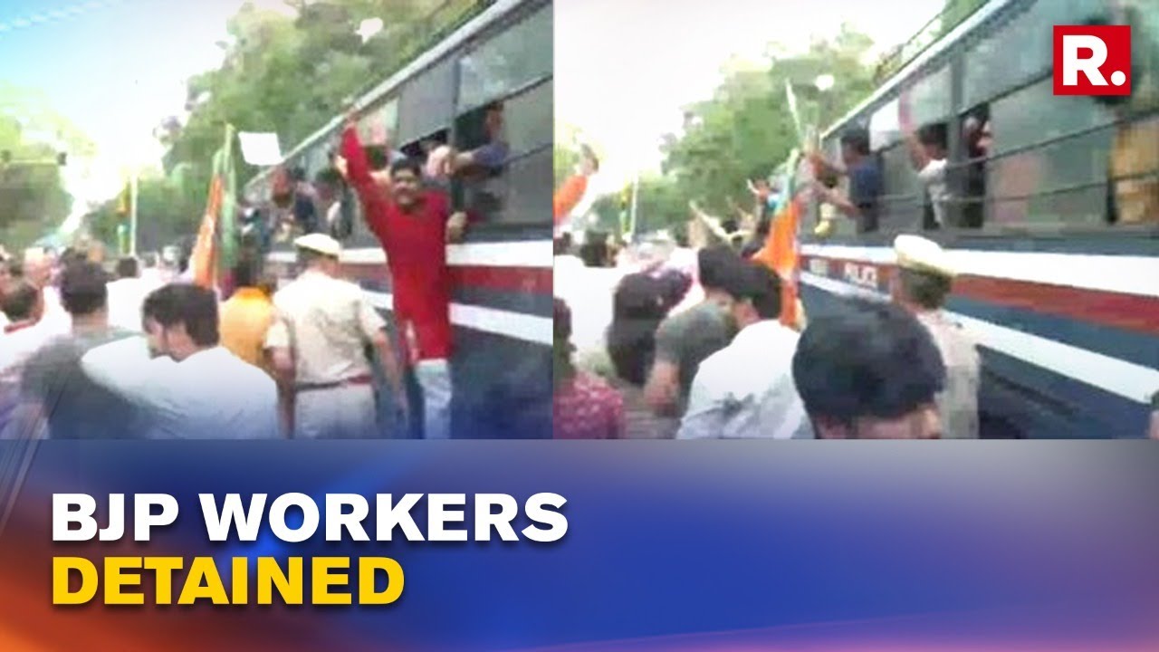 Tajinder Bagga Arrested: Delhi BJP Chief, Party Workers Detained During Mega Protest Outside AAP HQ
