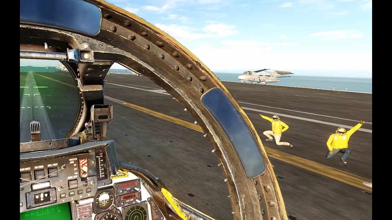 Super Carrier on Low Settings | Grayflag F-14A Mission | 1080P 12~50 FPS