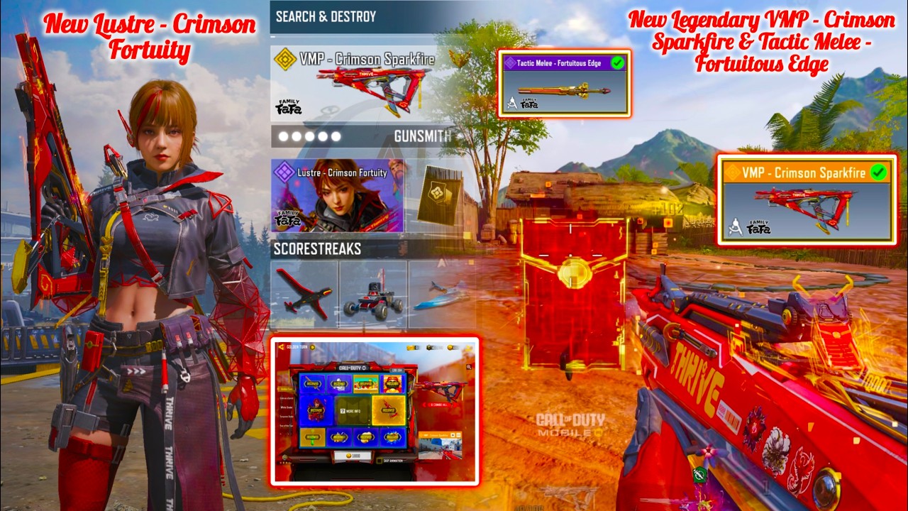 Buying New Legendary VMP - Crimson Sparkfire & Showcasing All 4 Insane inspection & Gameplay in CODM