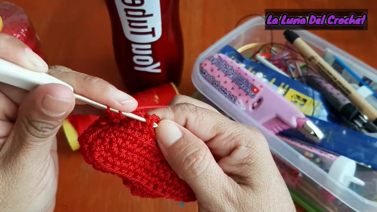 Monedero a crochet punto remolino/ Crochet para zurdos