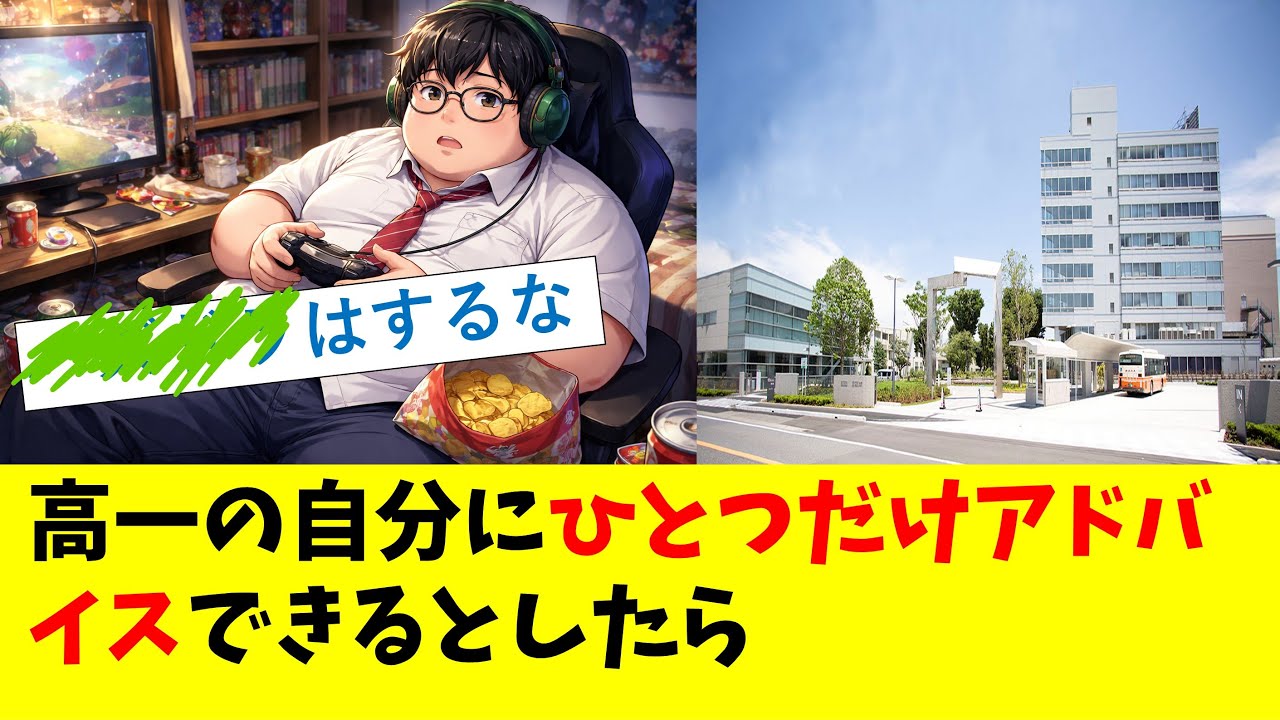 【大学】高一の自分にひとつだけアドバイスできるとしたら【受験】