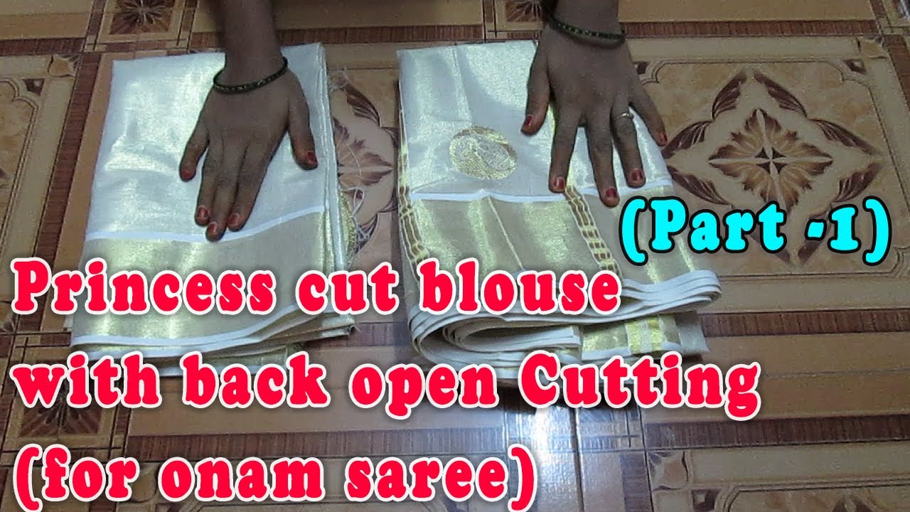 PRINCESS CUT Blouse Cutting And Stitching in Tamil(Back Open) 36 size | Thaiyal tamilil [Part-1]