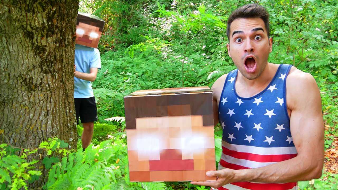 APRO I LUCKY BLOCK DI HEROBRINE SU MINECRAFT NELLA VITA REALE