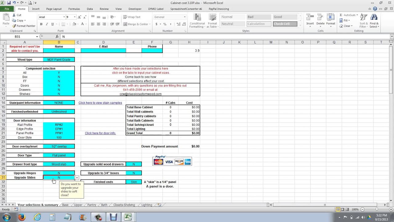 Spreadsheet Tour