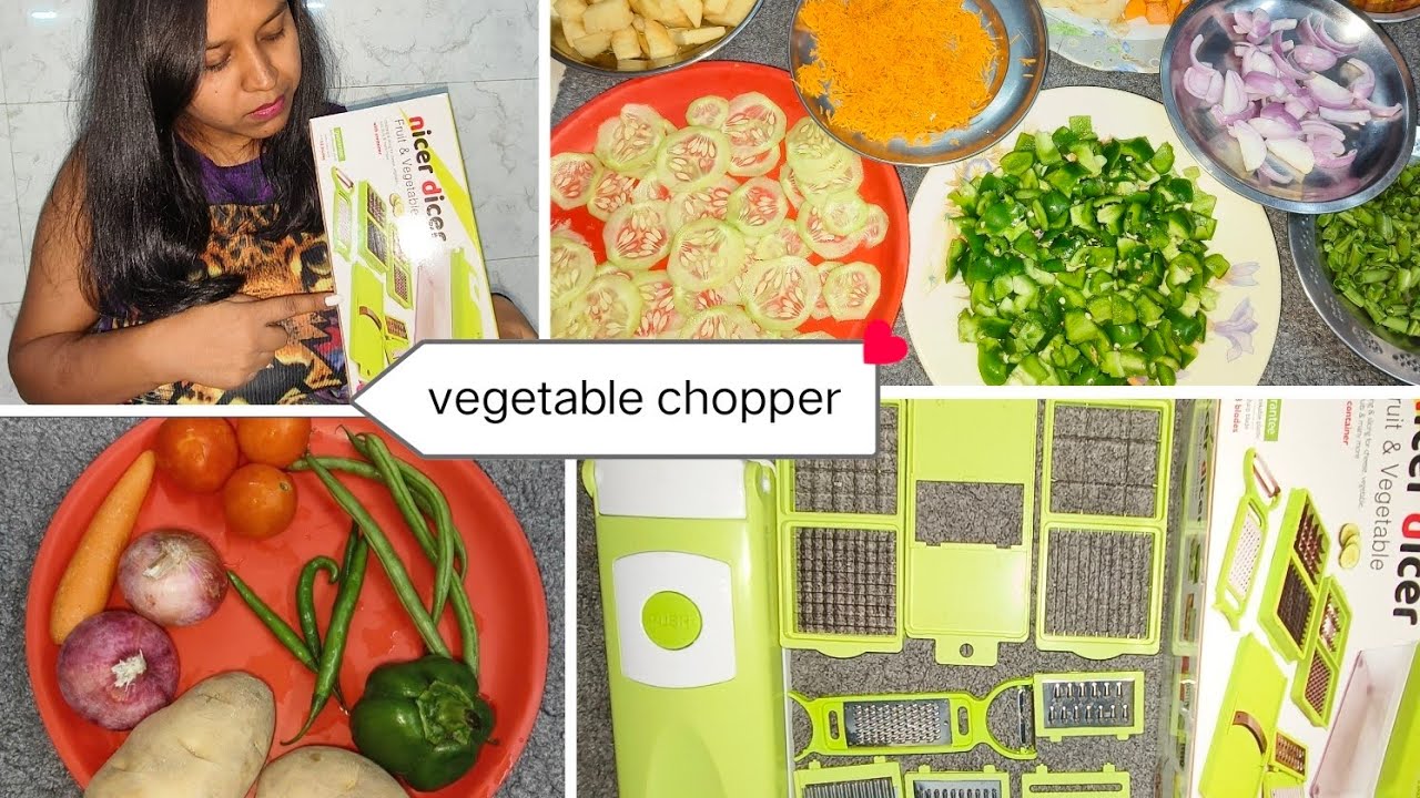 Best vegetable and fruit chopper🫑🍆Review of multipurpose chopper🪓12 in 1 