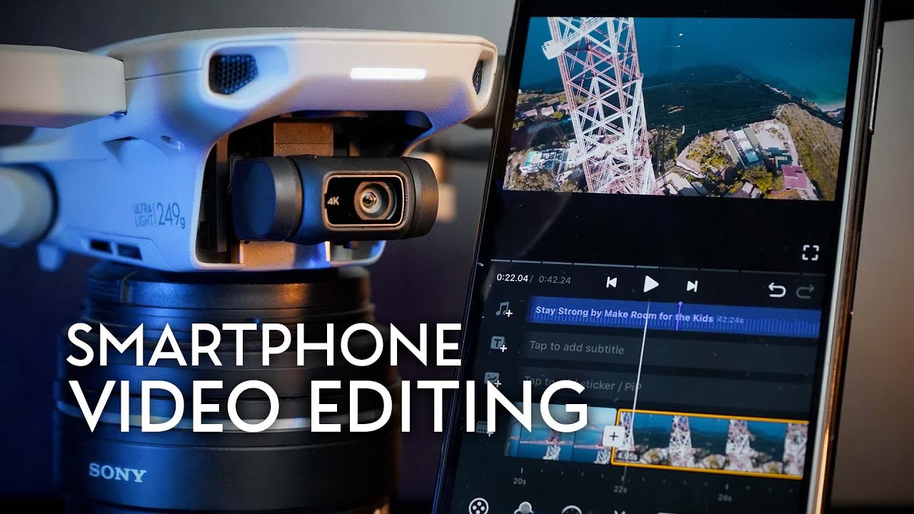 DJI Mini 2 VIDEO EDITING professionale su SMARTPHONE con VN video editor