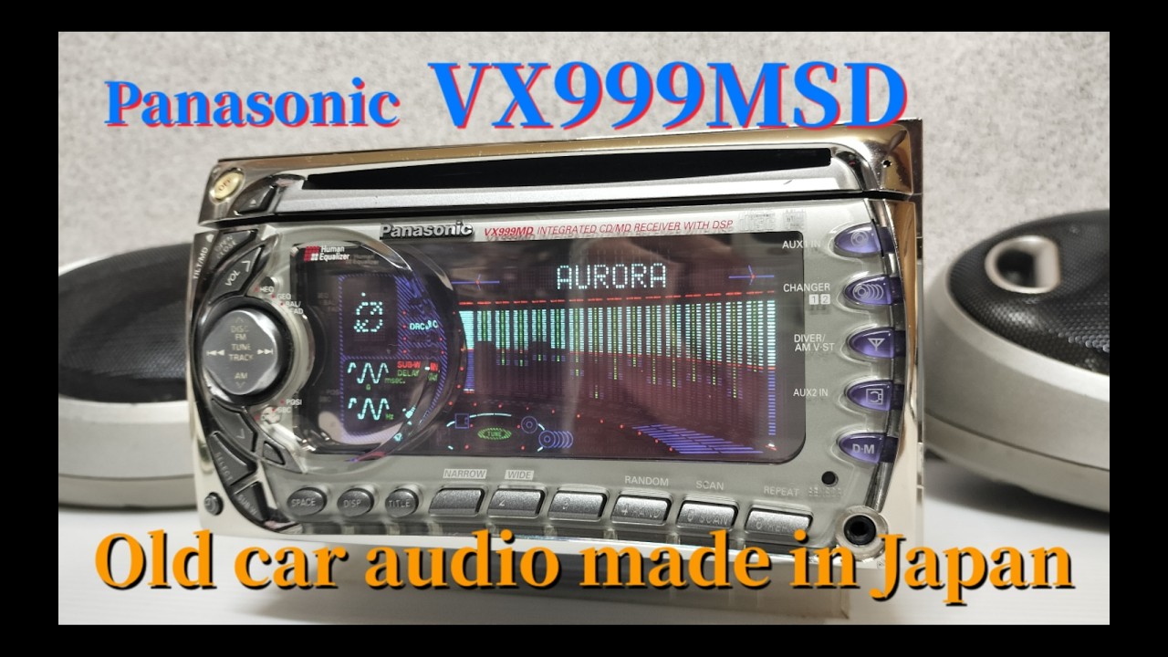 Panasonic　VX999MSD　フェイスパネルが上にあがるタイプのカーオーディオです