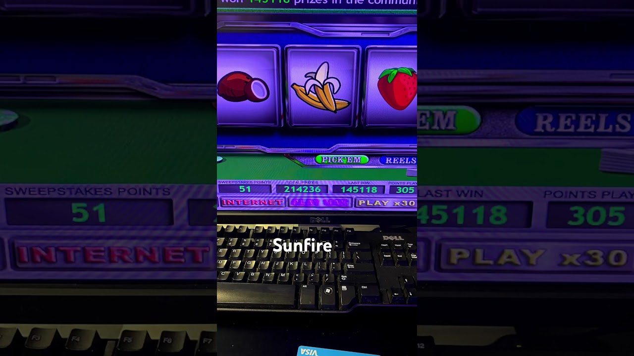 Playing Internet cafe sweepstakes great win! 