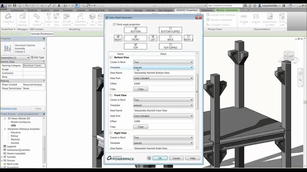 Graitec Advance PowerPack for Autodesk Revit - Revit Precast