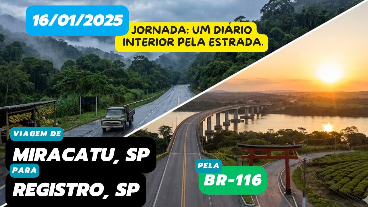 Diário de viagem: Miracatu, SP para Registro, SP (BR-116 - 16/01/2025 - parte 15) #roadtrip