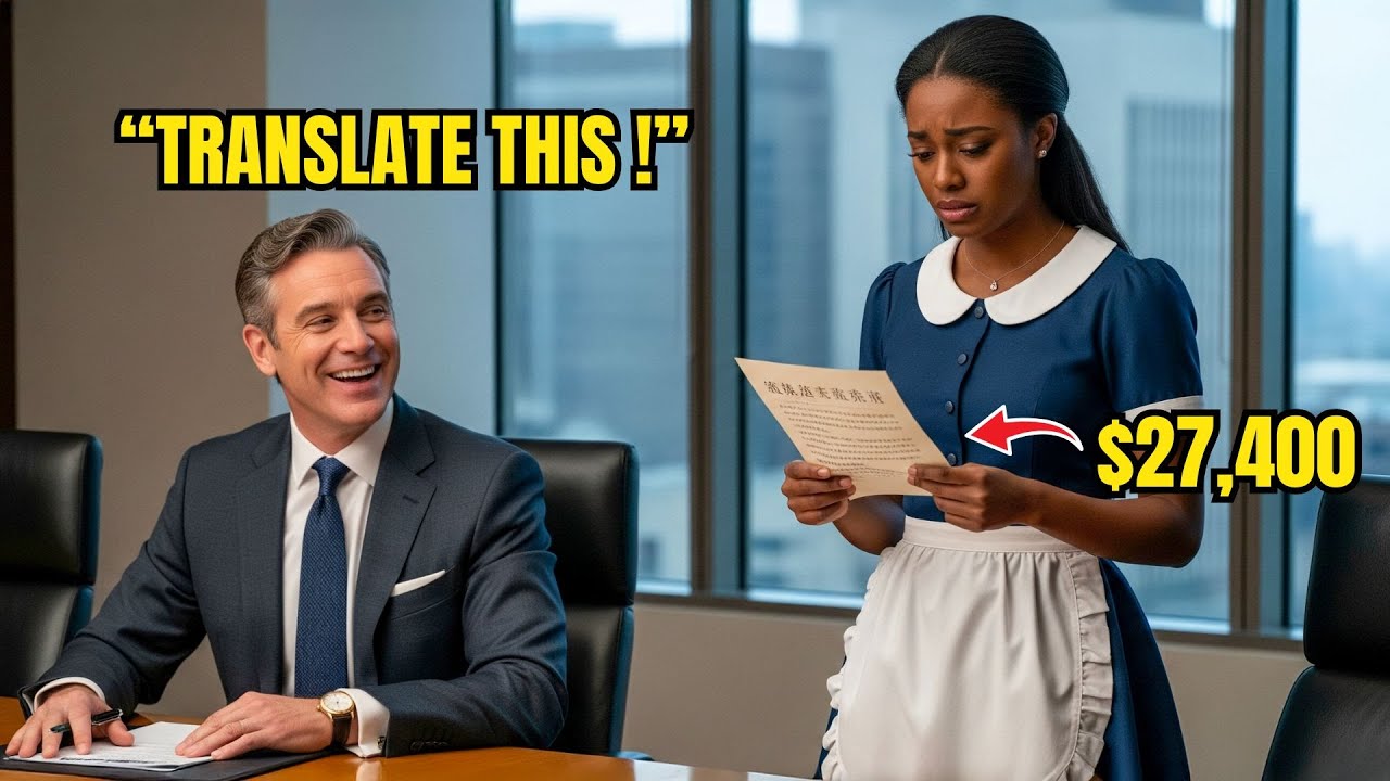“Translate This and My Salary is Yours,” Millionaire Laughed —The Maid Did… and His Jaw Dropped