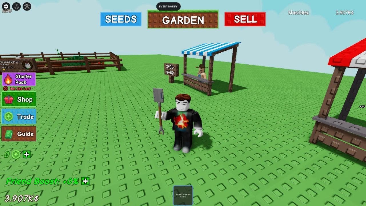 Playing grow a garden for the first time