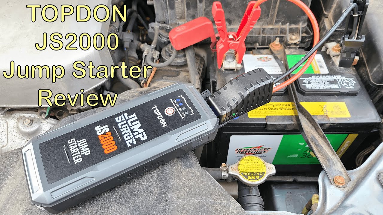 TOPDON JS2000 2000A Peak Current Jump Starter Review | Reliable jump starting with a carrying case!