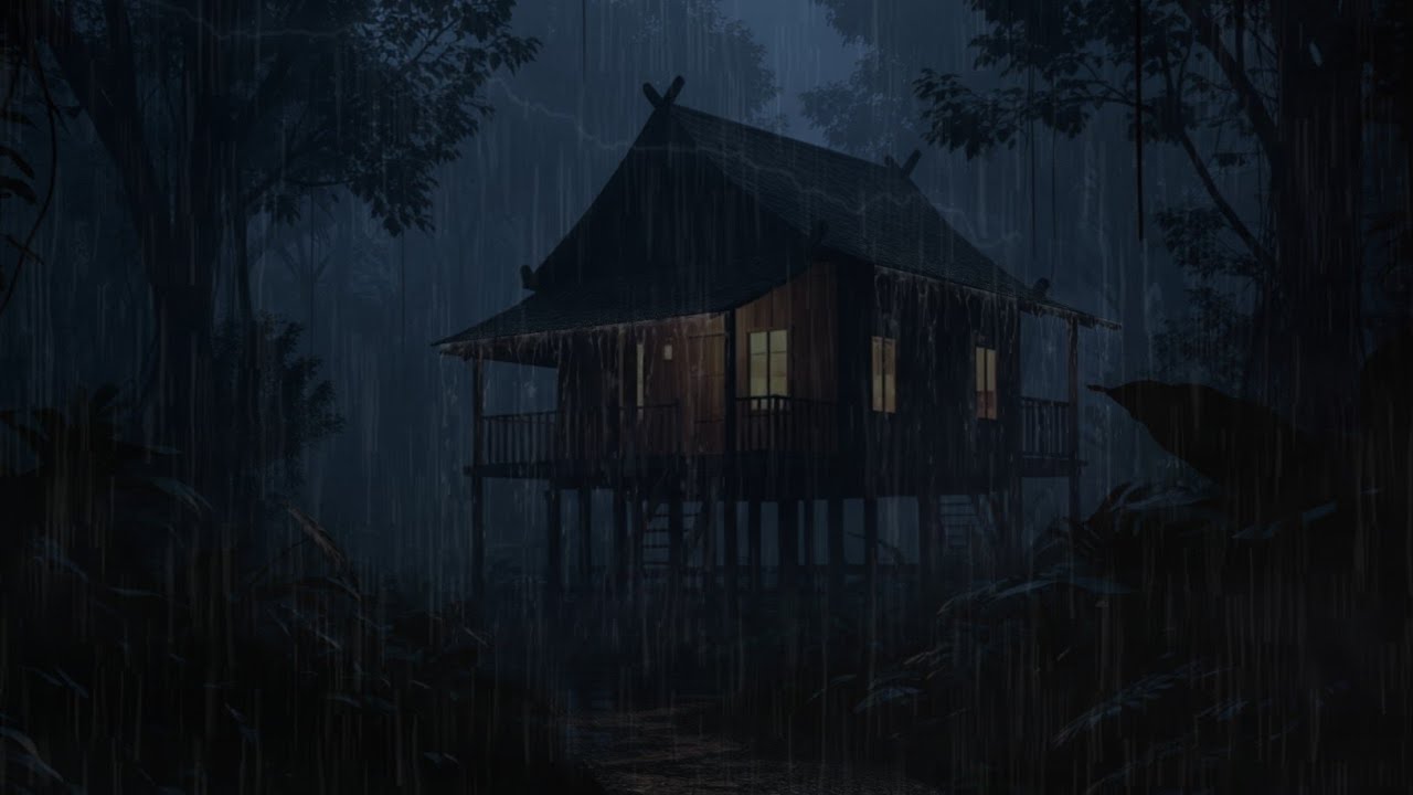 Perfect Rain Sounds for Sleeping | Cozy Rainfall and Distant Thunder in the Dark