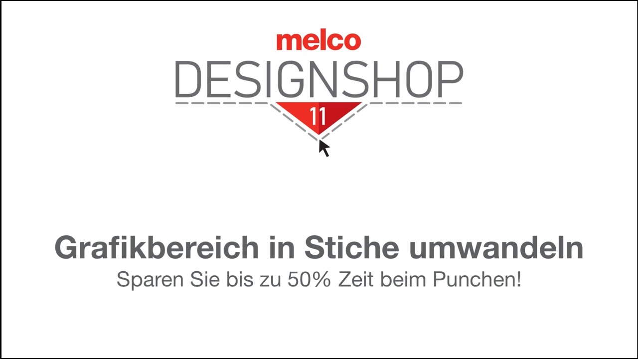 DesignShop Bereich in Stiche umwandeln