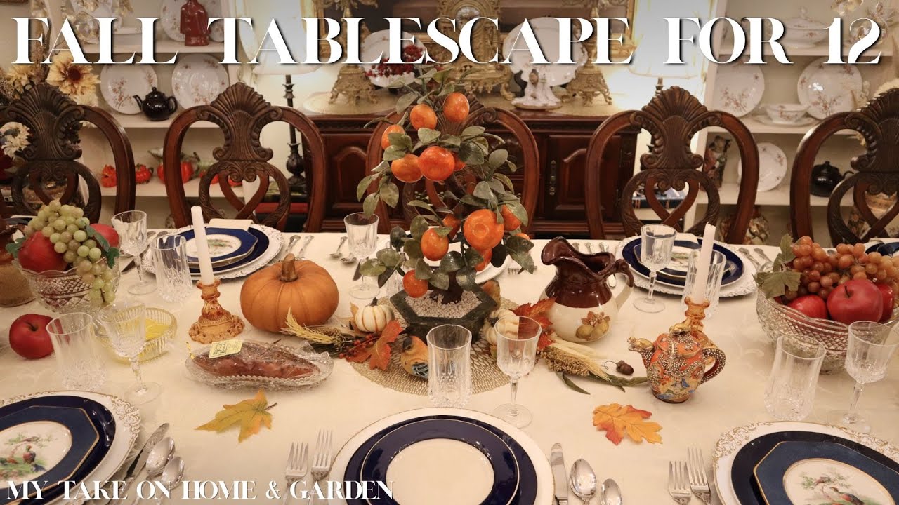 Creating A Casual & Elegant Fall Tablescape for 12
