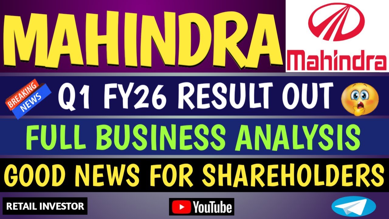 M & M Q1 FY26 RESULT OUT | ~32% PROFIT INCREASE | GOOD NEWS FOR SHAREHOLDERS  | #M&M