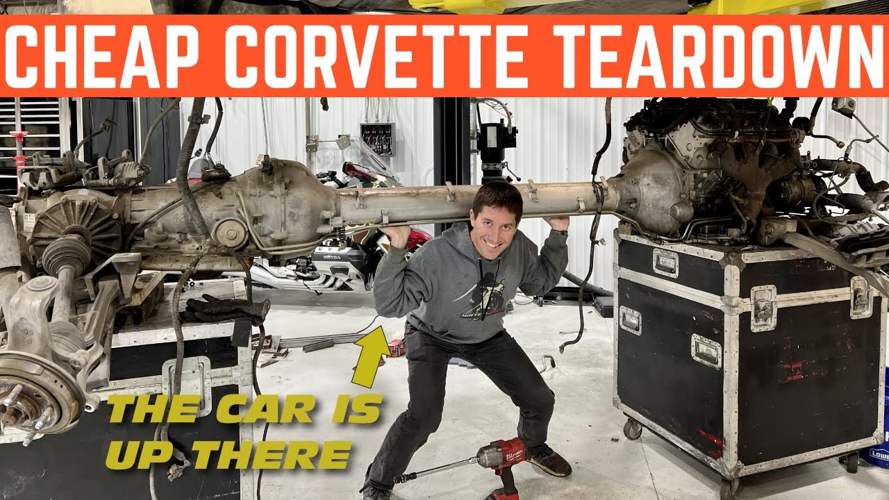 Pulling The ENTIRE Drivetrain Out The Bottom Of My $3,500 Corvette