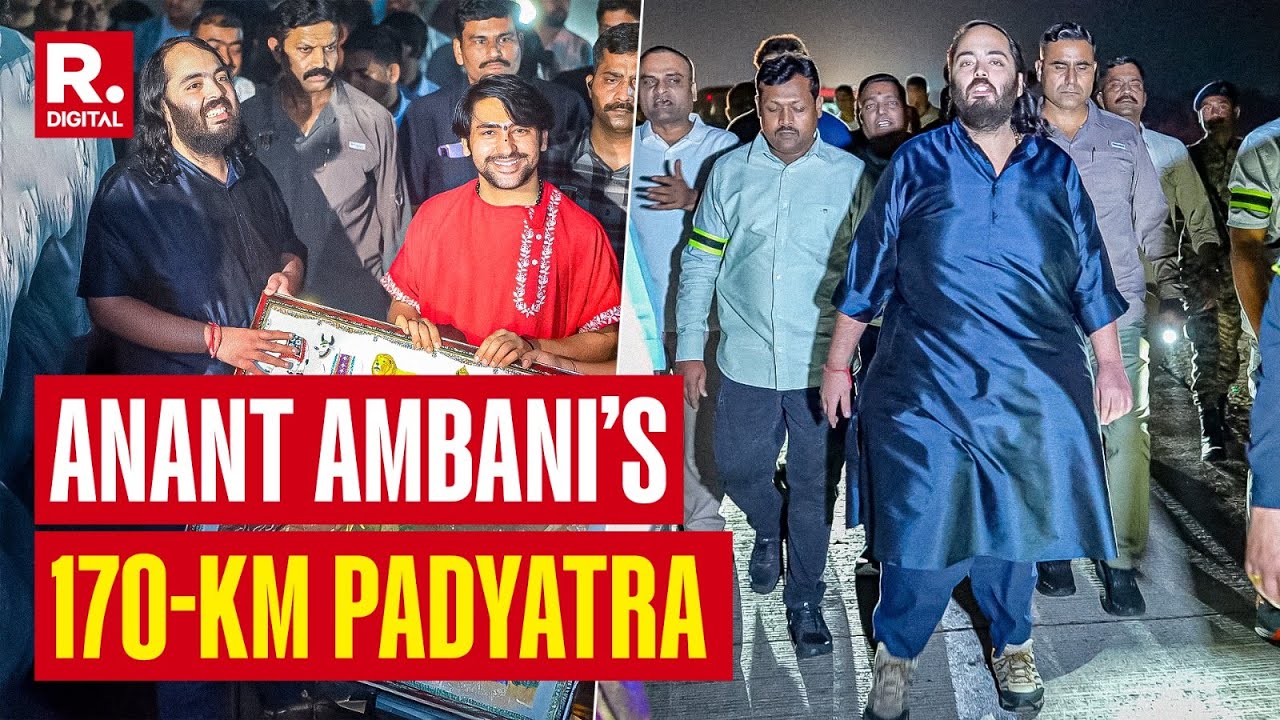 Anant Ambani Walks The Talk: Takes Up 170-Km Padyatra to Dwarkadhish Temple Ahead of 30th Birthday