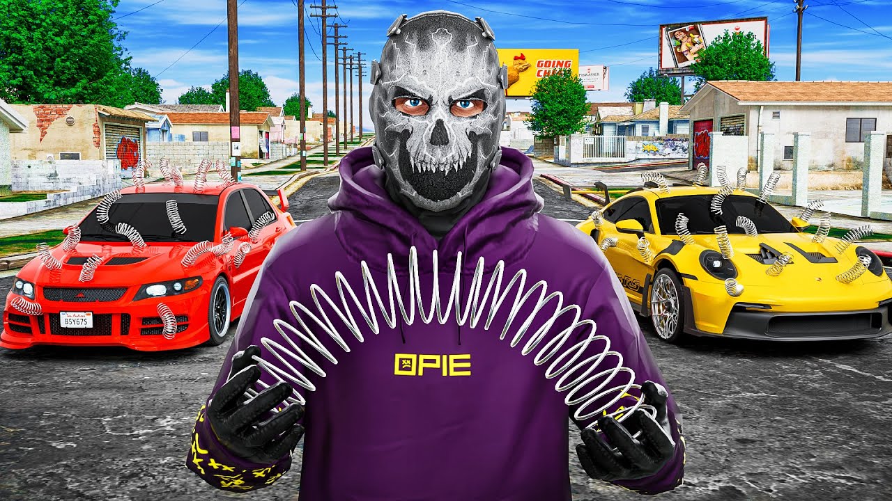 Bouncy Cars Escaping Cops In GTA 5 RP