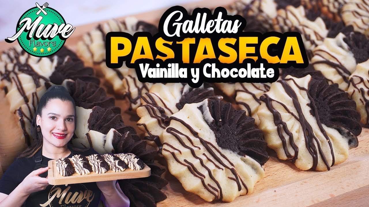 GALLETAS PASTASECA DE VAINILLA Y CHOCOLATE | PASTISETAS  DE MANTEQUILLA | Muve Flavors