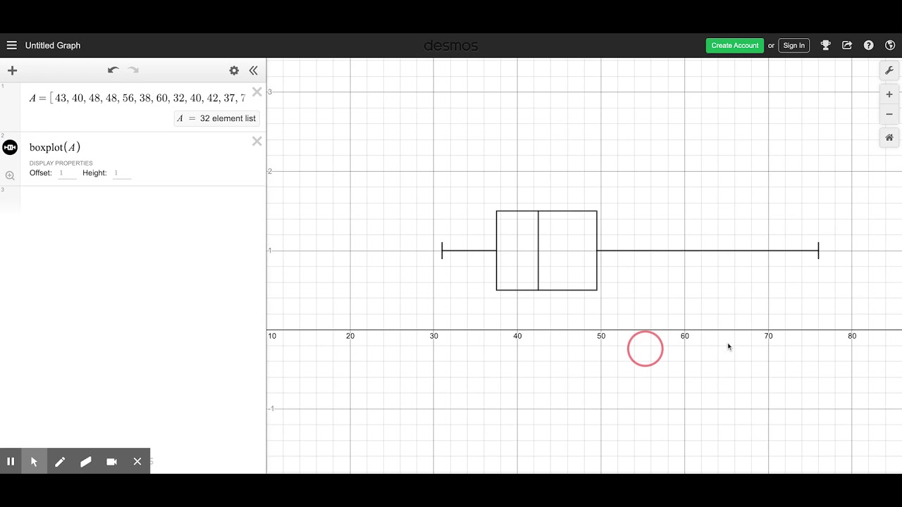 Creating a Box Plot with Desmos