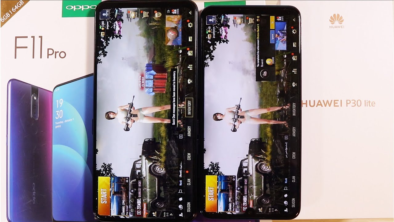 OPPO F11 Pro vs Huawei P30 Lite Speed test and PUBG