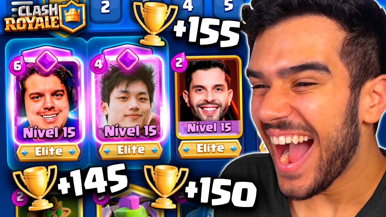Roubei o DECK DOS YOUTUBERS no Clash Royale e... DEU CERTO!!