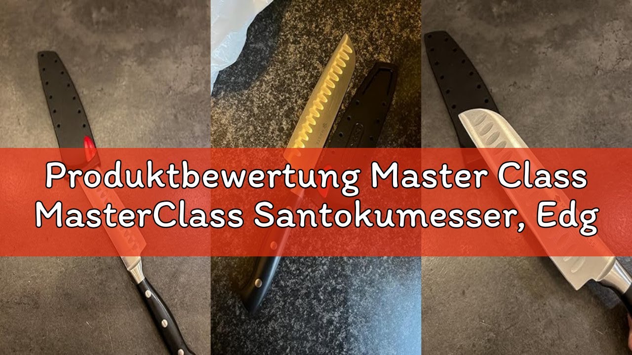 Produktbewertung Master Class MasterClass Santokumesser, Edgekeeper Edelstahl selbstschärfendes Sant