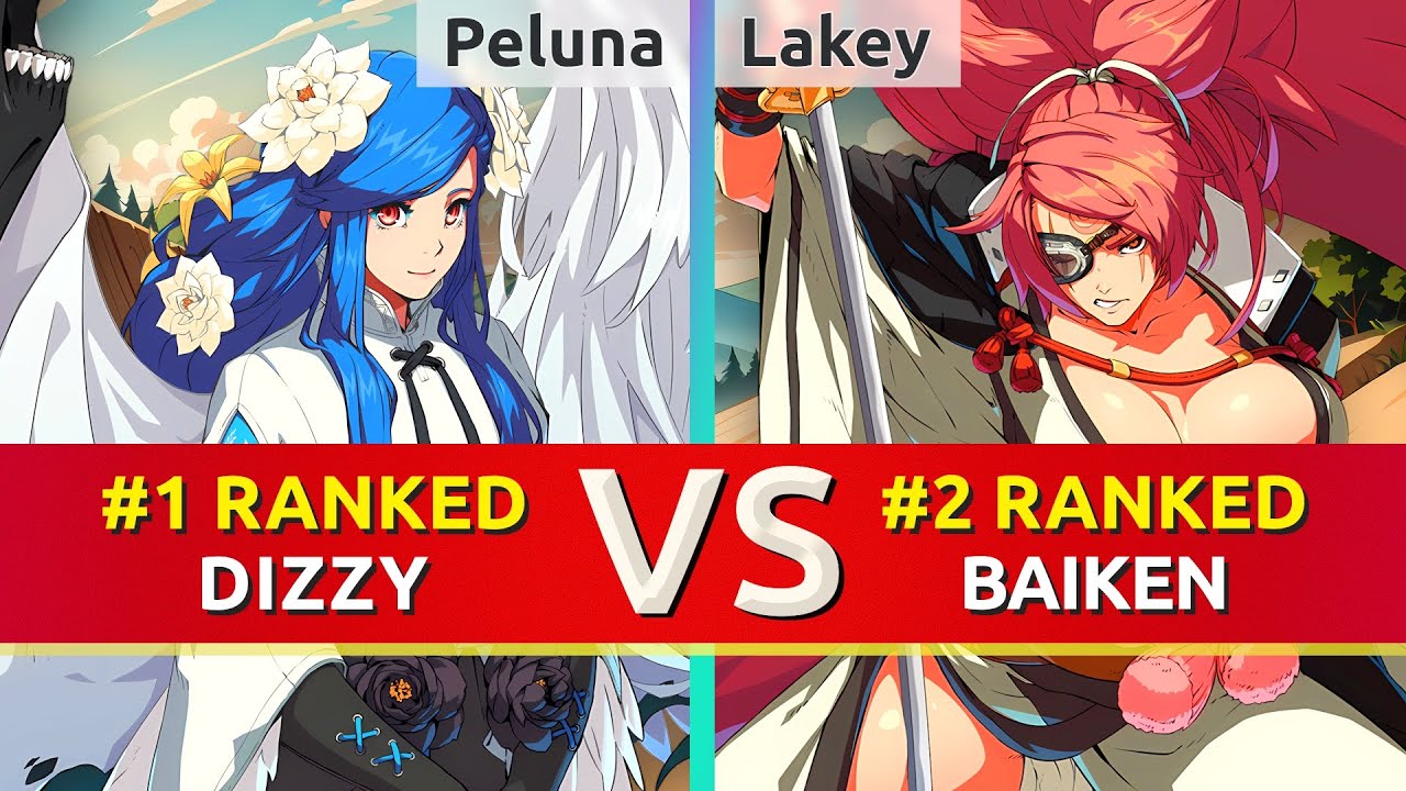 GGST ▰ Peluna (#1 Ranked Dizzy) vs Lakey (#2 Ranked Baiken). High Level Gameplay