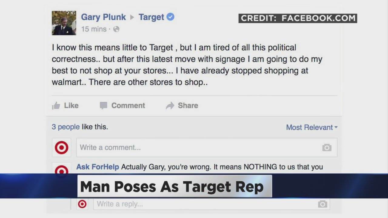 Man Creates Fake Target Help Page On Facebook