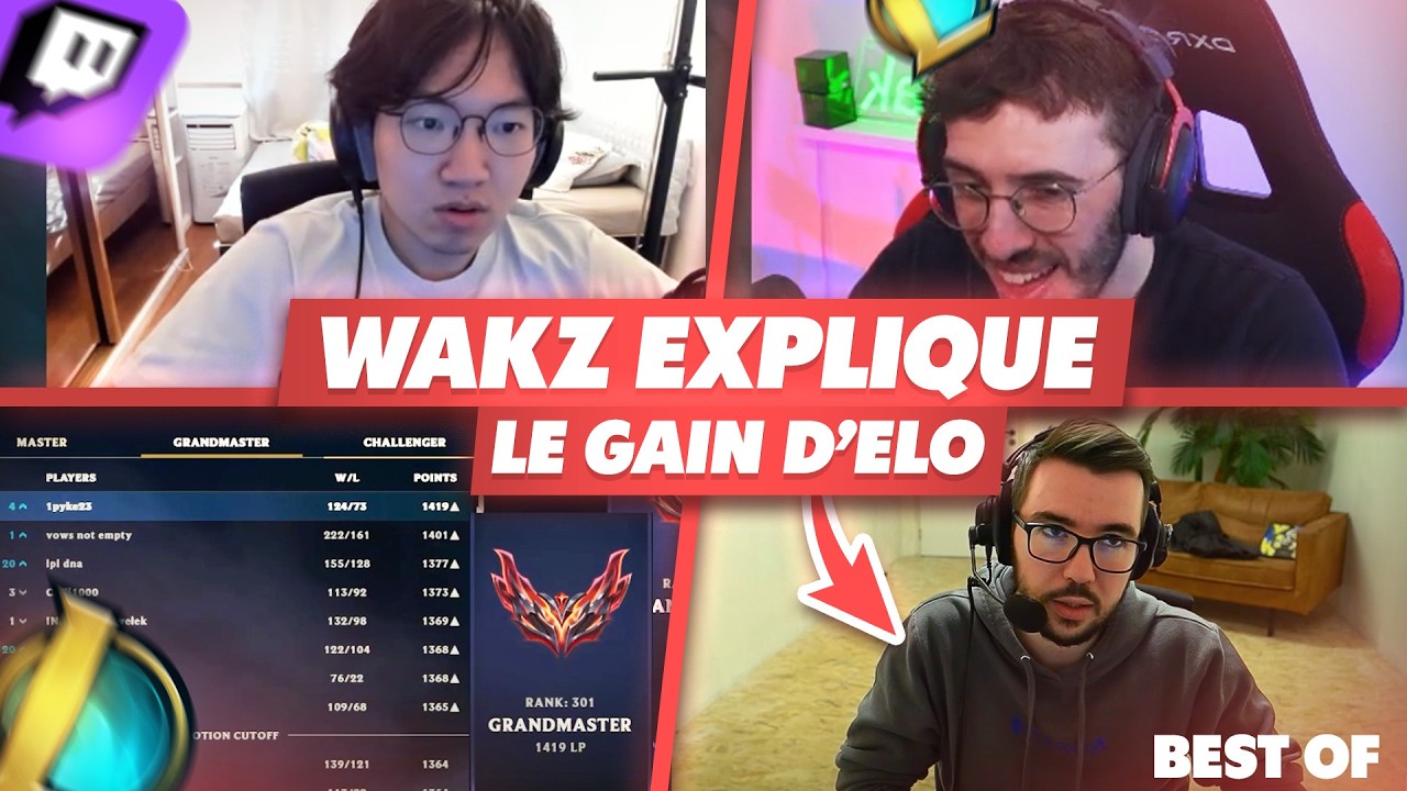 WAKZ EXPLIQUE LE GAIN D'ELO, WAO 1V1 JEZU - Best Of LoL #1315 Réactions