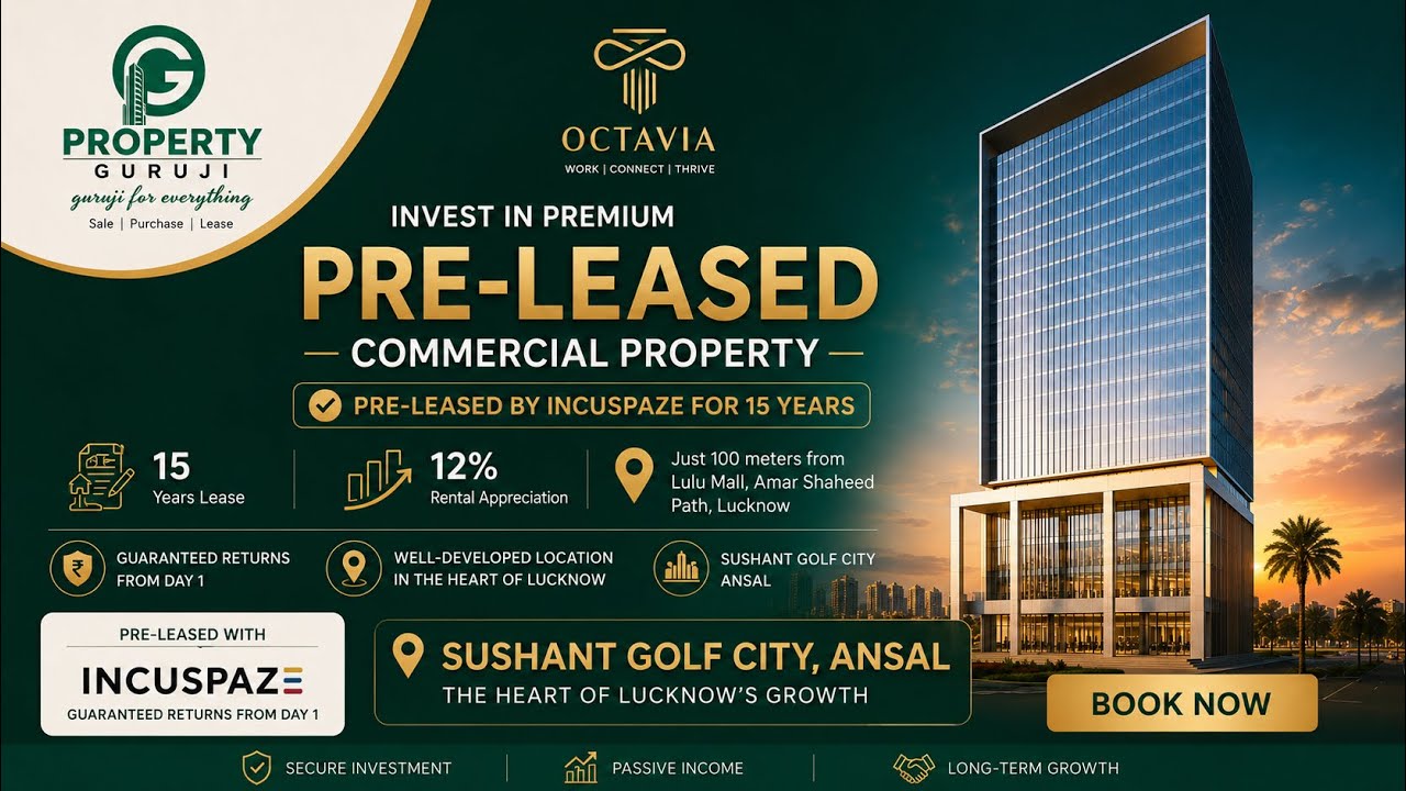 Pre-Leased Best Commercial Investment in Lucknow? | Octavia to Incuspaze for 15 Years