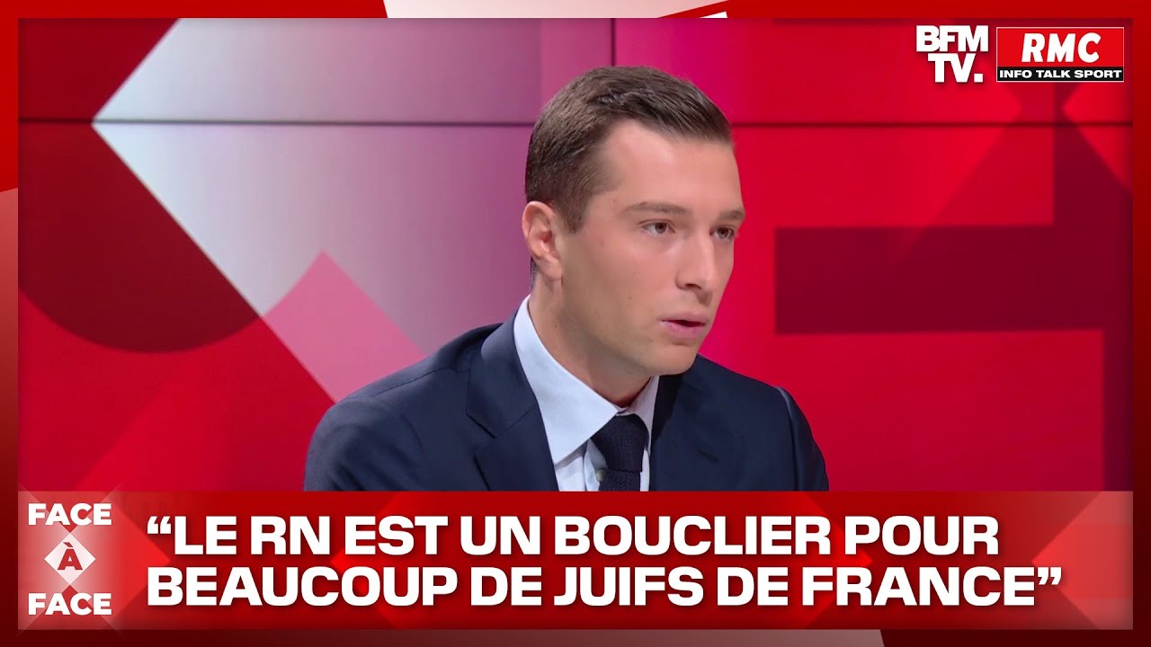 Bardella  : "Le RN est, pour beaucoup de Français de confession juive, un bouclier"