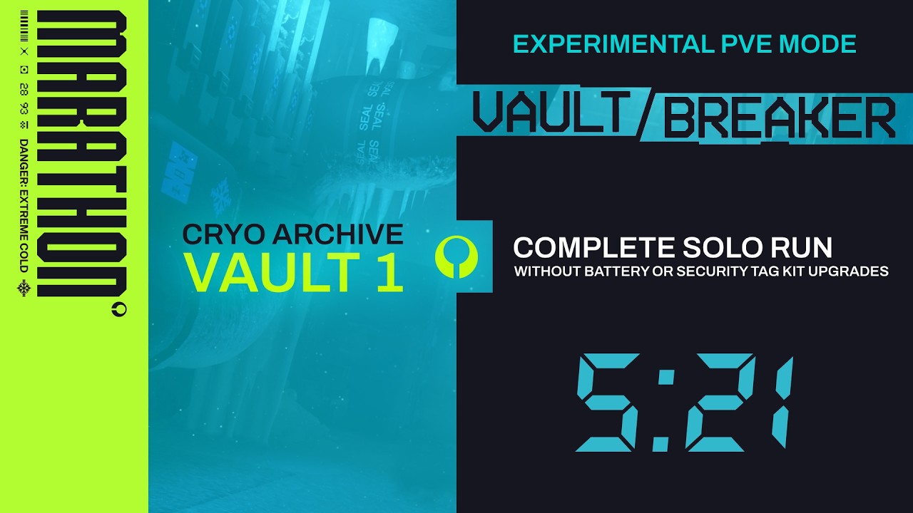 Full Cryo Archive Vault 1 Solo Run | Marathon Vault Breaker (PvE mode)
