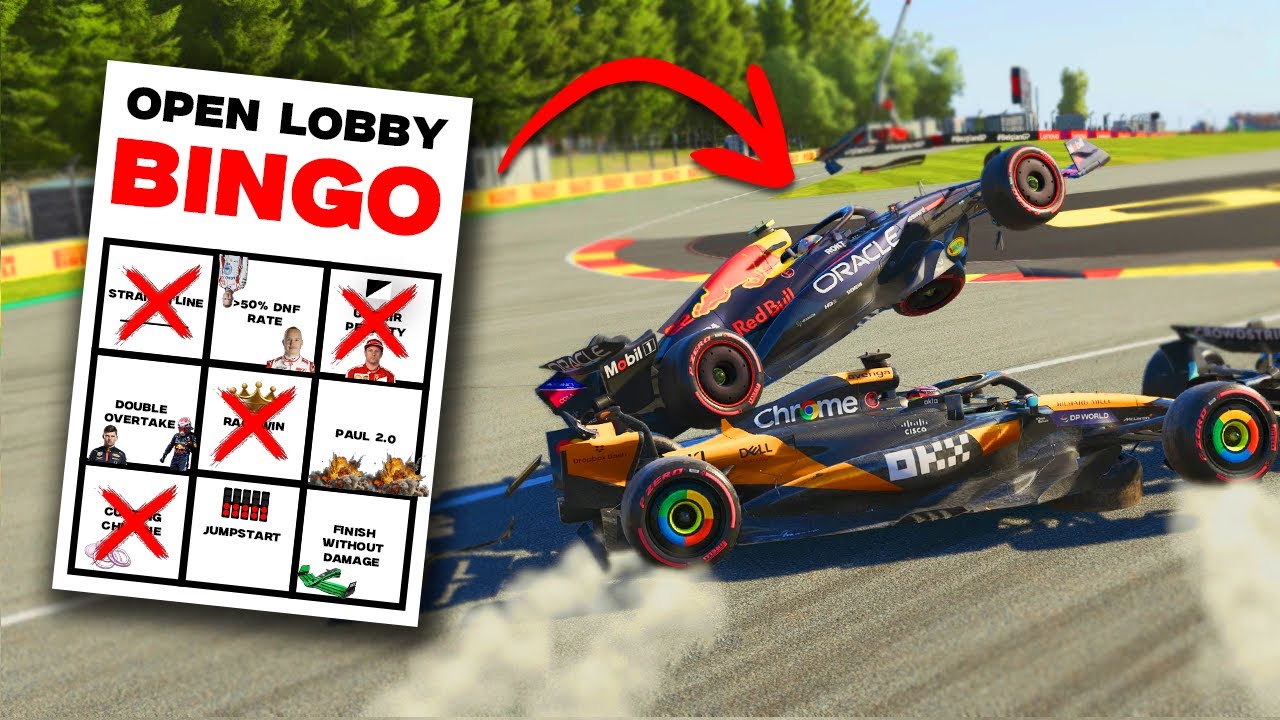 I tried the F1 25 OPEN LOBBY BINGO