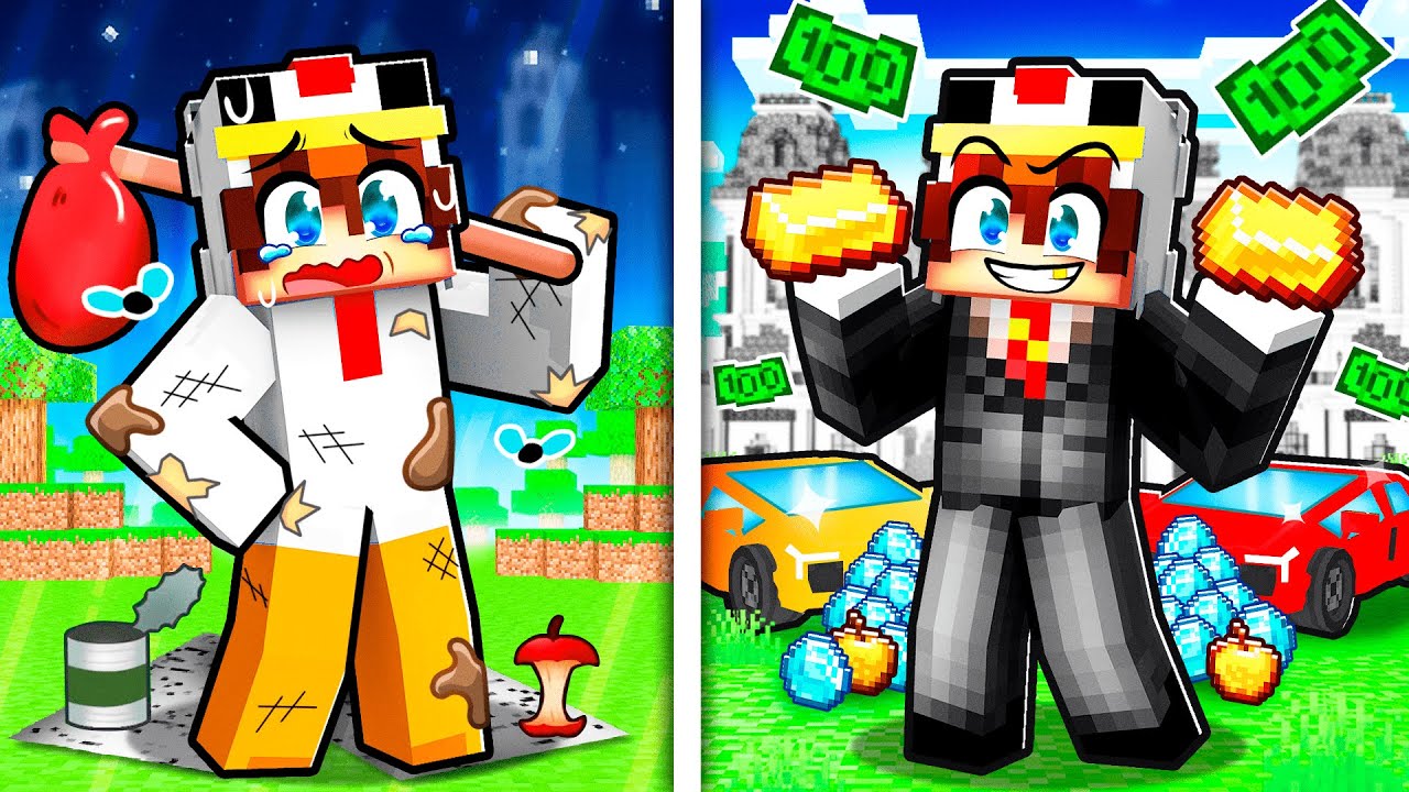 De SDF à MILLIONNAIRE sur Minecraft !