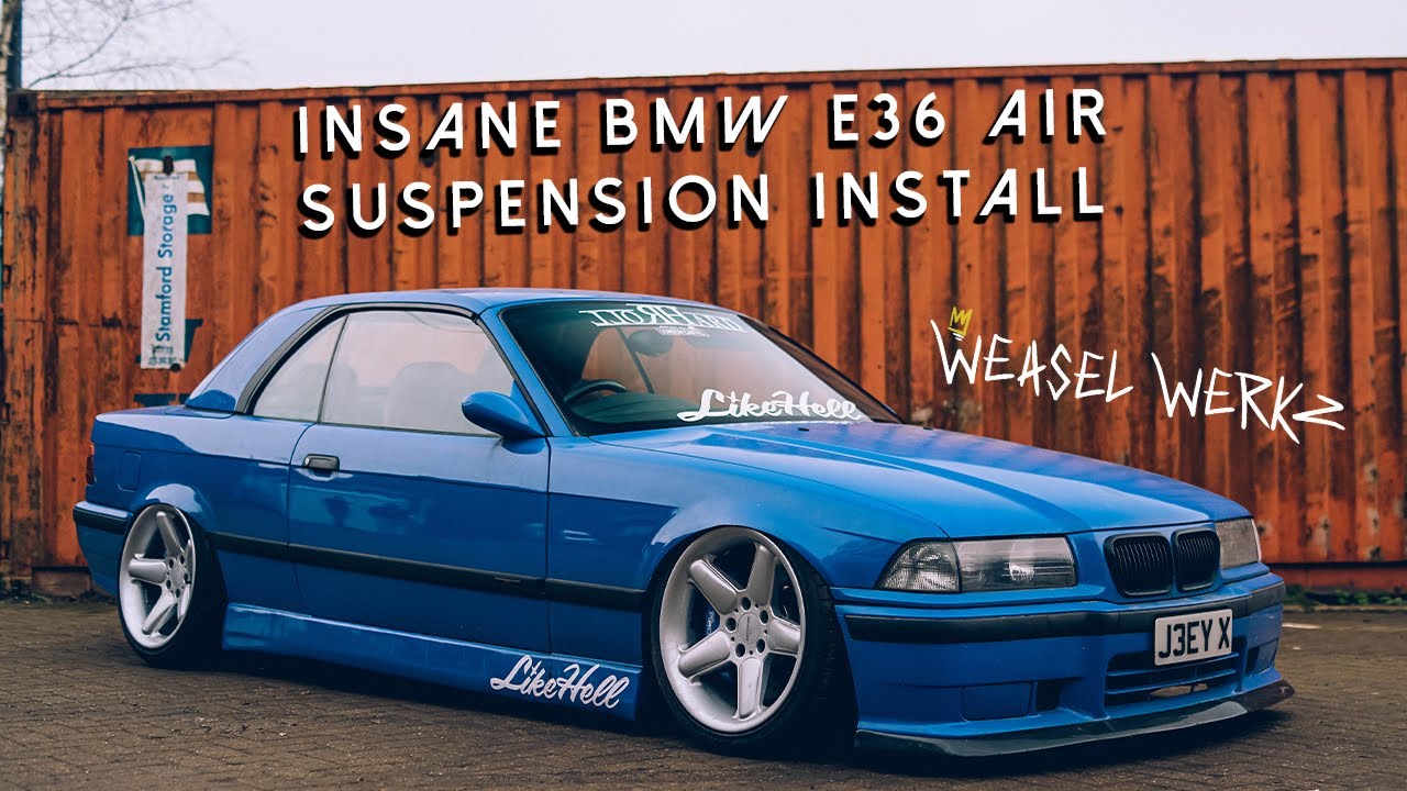 BMW E36 Air Suspension Install | SLAMMED!