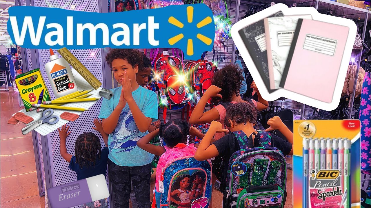 WALMART BACK TO SCHOOL SHOPPING WITH 7 KIDS!!!😱