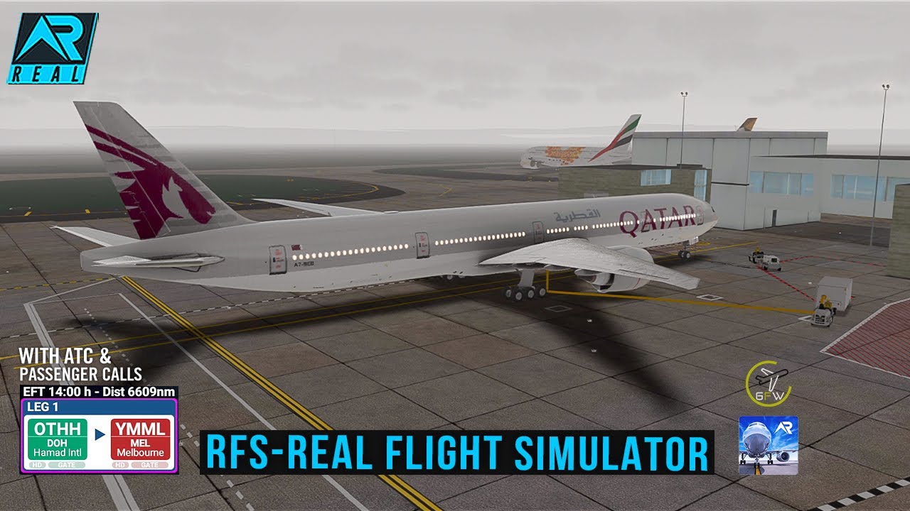RFS — Real Flight Simulator — Доха — Мельбурн ||Полный полет ||Boeing777 ||QatarAir ||FULLHD ||Re...